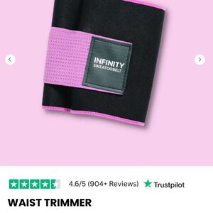 Infinity Sweat Belt Waist Trimmer - Black and Pink